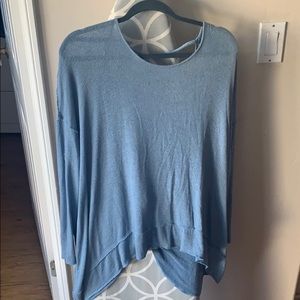 Free People Baby Blue Twist Back Sweater